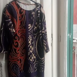 Beautiful MADE IN ITALY purple print dress Venician print p.a.s.l.s. brand